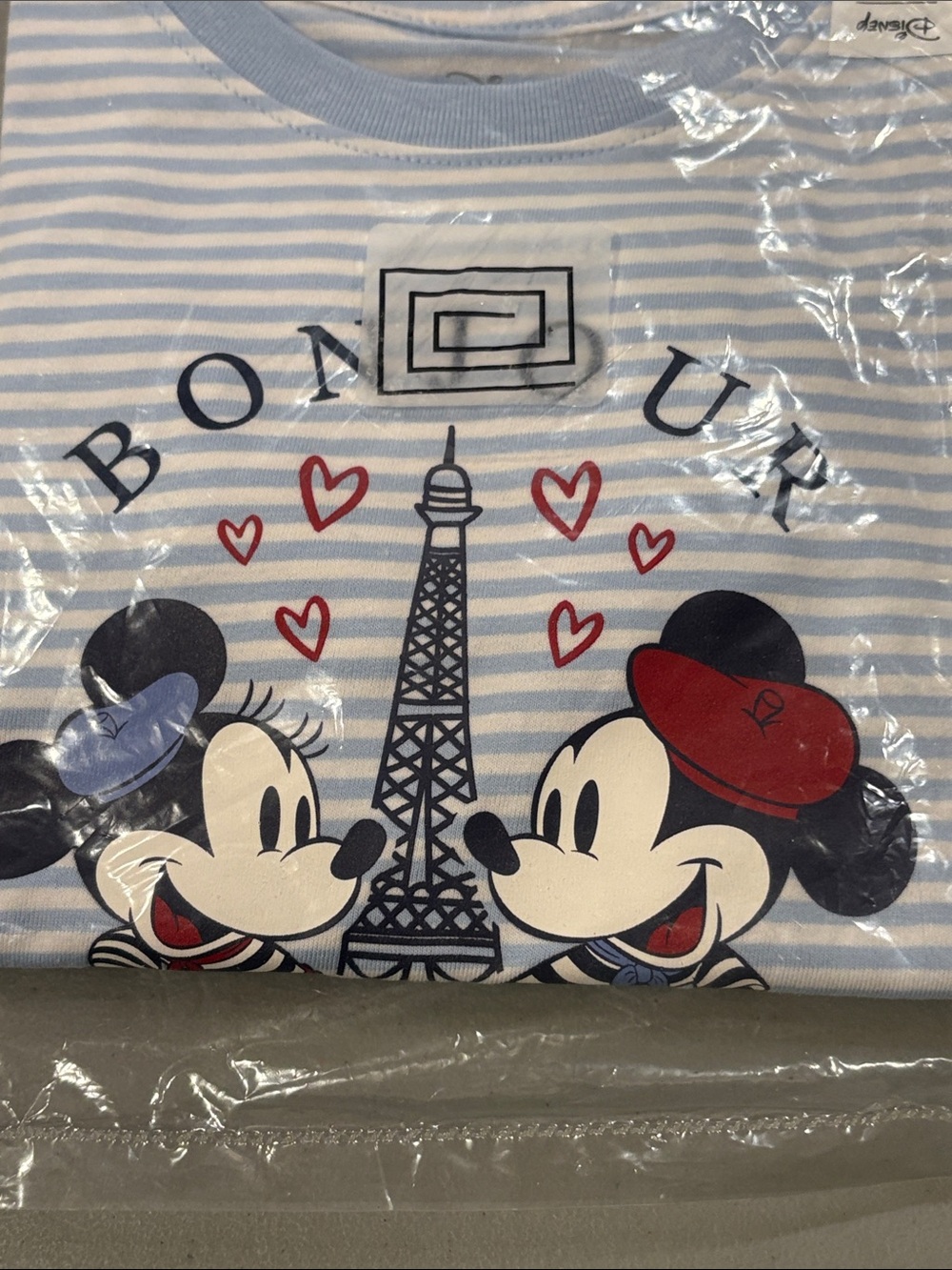 Disney Jumping Beans Mickey and Minnie Mouse Bonjour Paris Graphic Tee - Picture 8 of 9